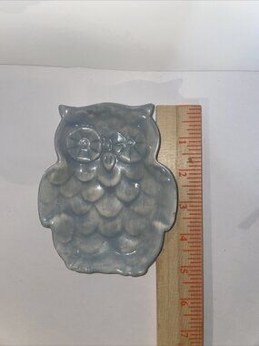 MONSOON HOME OWL TRINKET DISH BLUISH GRAY NEW WITH TAG 5.5”x 4”